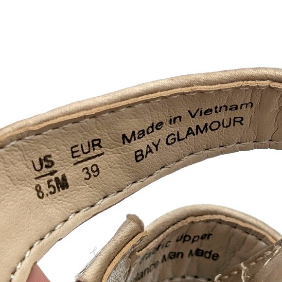 Sam Edelman Bay Glamour Slide Sandals Women's Molten Gold Size US8.5M EU39 - Picture 7 of 14